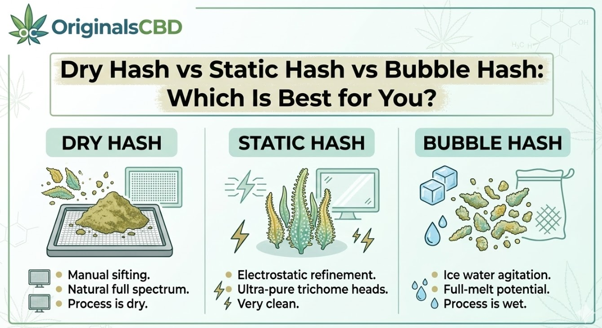 Dry Hash vs Static Hash vs Bubble Hash: Which Is Best for You?