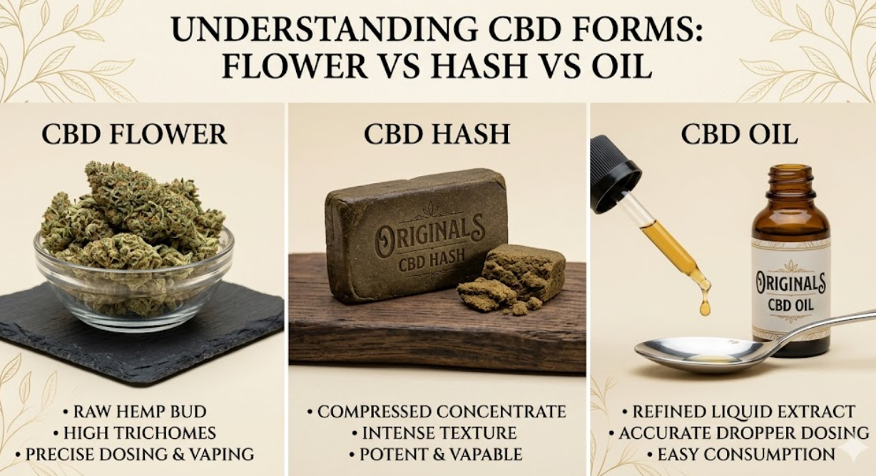 cbd flower vs cbd hash vs cbd oil: definitive guide