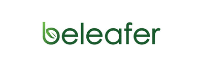 Beleafer logo in green text on a white background.