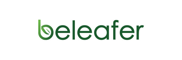Beleafer logo in green text on a white background.